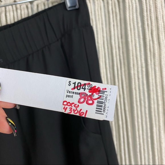 Three Eighty Two NWT Vanessa Side Slit Sheer Black Wide Leg Pants Size Small - Picture 10 of 13